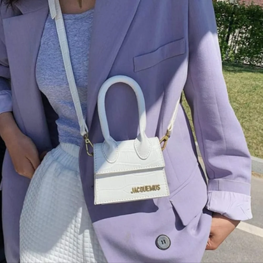 Jacquemus Le Chiquito Croc-Embossed Leather Crossbody Bag